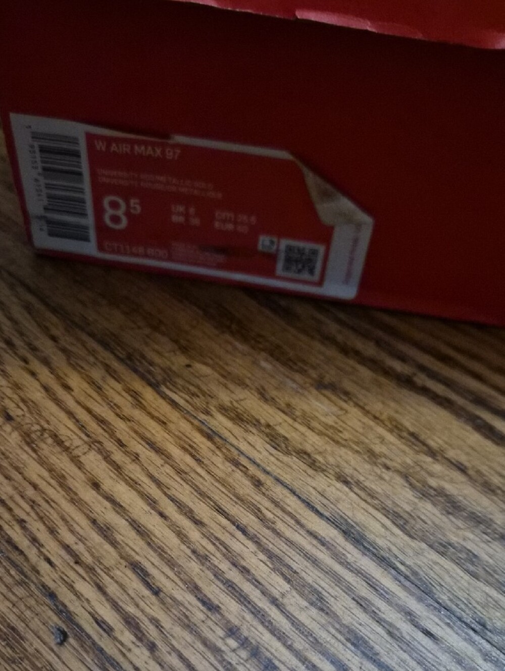 Nike Metallic Red and Gold Air Max 97 Sneakers - Picture 6 of 6